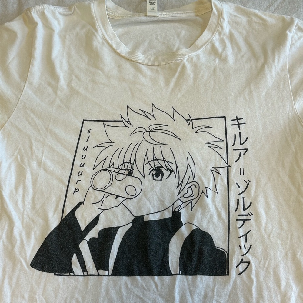 Bella Canvas White Anime Graphic Kids Tee